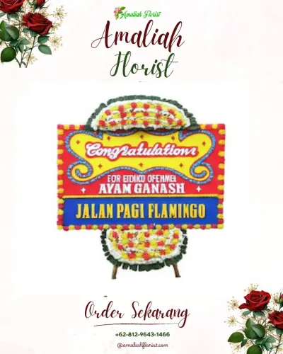 Bunga Papan Congratulation di Tengah Padang